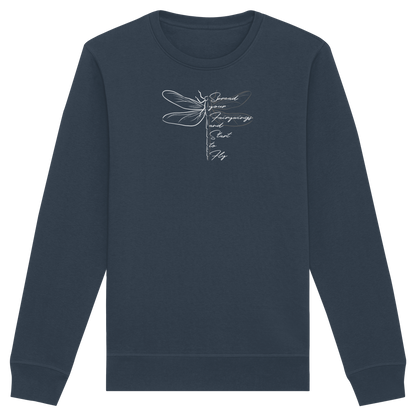 Breite die Flügel aus und flieg los | Libelle - Organic Basic Unisex Sweatshirt