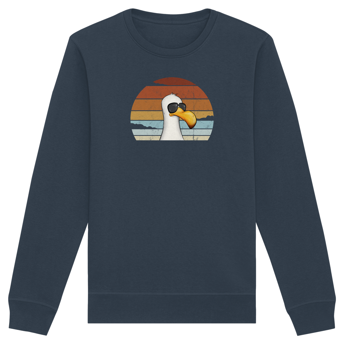 Cool lässige Retro Möwe - Organic Basic Unisex Sweatshirt