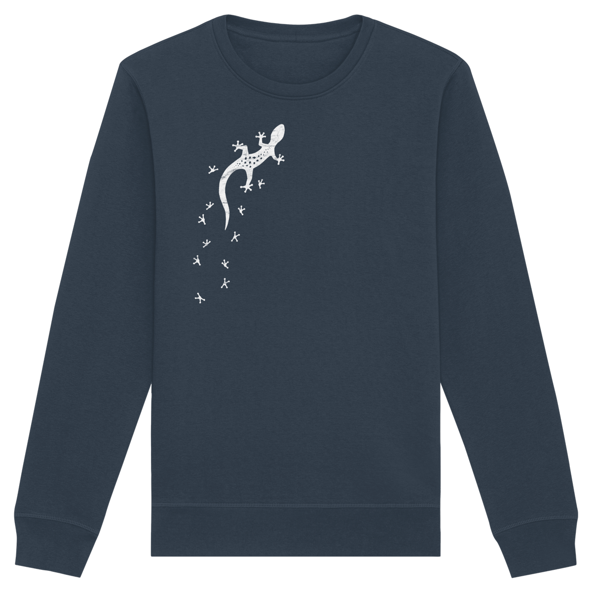 Gecko Eidechse Silhouette hell - Organic Basic Unisex Sweatshirt
