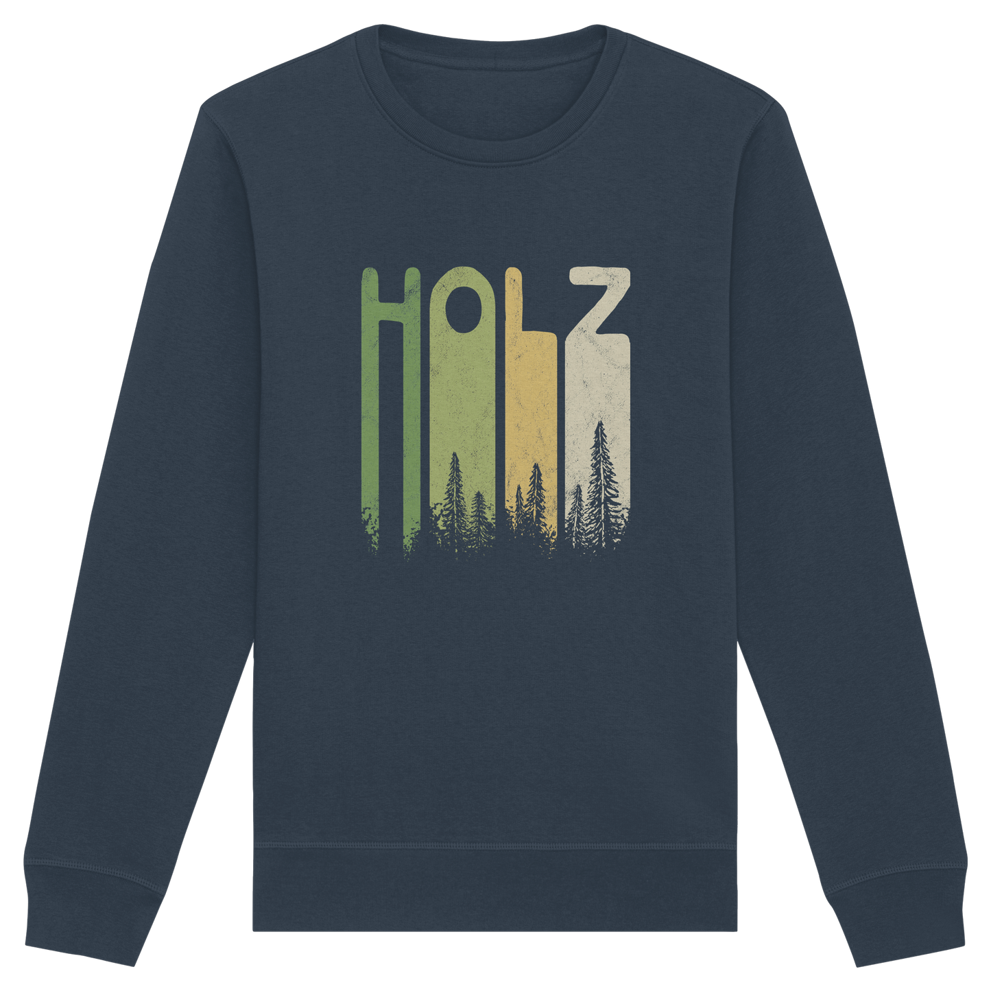 Holz Retro Wald Schriftzug - Organic Basic Unisex Sweatshirt