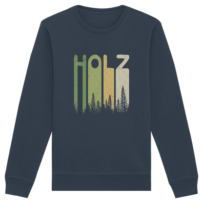 Holz Retro Wald Schriftzug - Organic Basic Unisex Sweatshirt