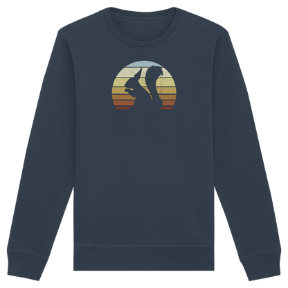 Retro Eichhörnchen Silhouette - Organic Basic Unisex Sweatshirt