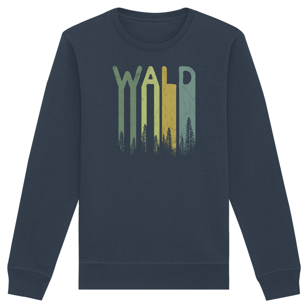 Wald Retro Forst Schriftzug - Organic Basic Unisex Sweatshirt