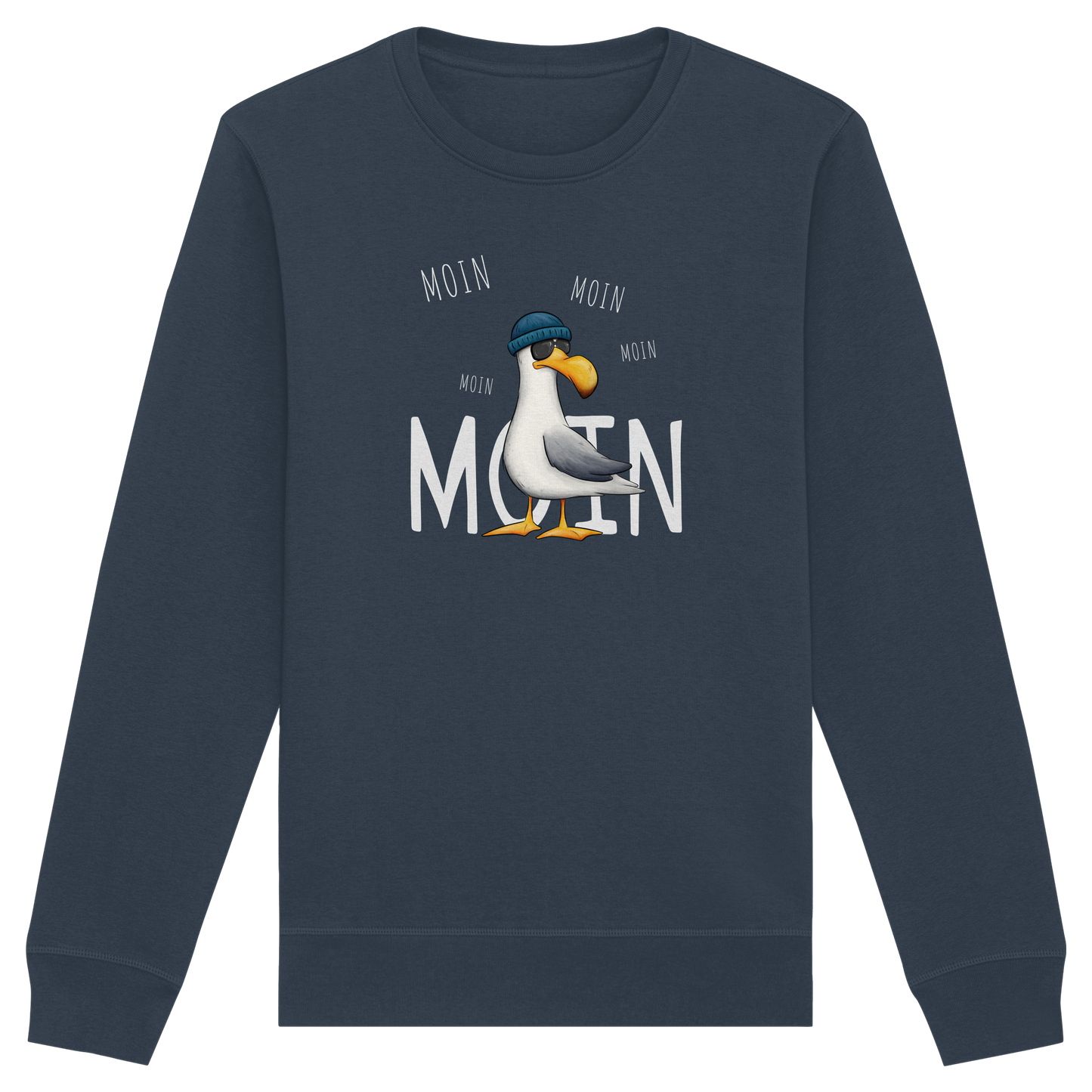 Moin Moin Lässige Hipster Möwe  - Organic Basic Unisex Sweatshirt