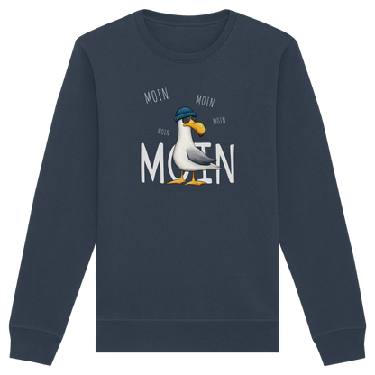 Moin Moin Lässige Hipster Möwe  - Organic Basic Unisex Sweatshirt