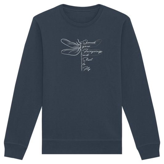 Breite die Flügel aus und flieg los | Libelle - Organic Basic Unisex Sweatshirt