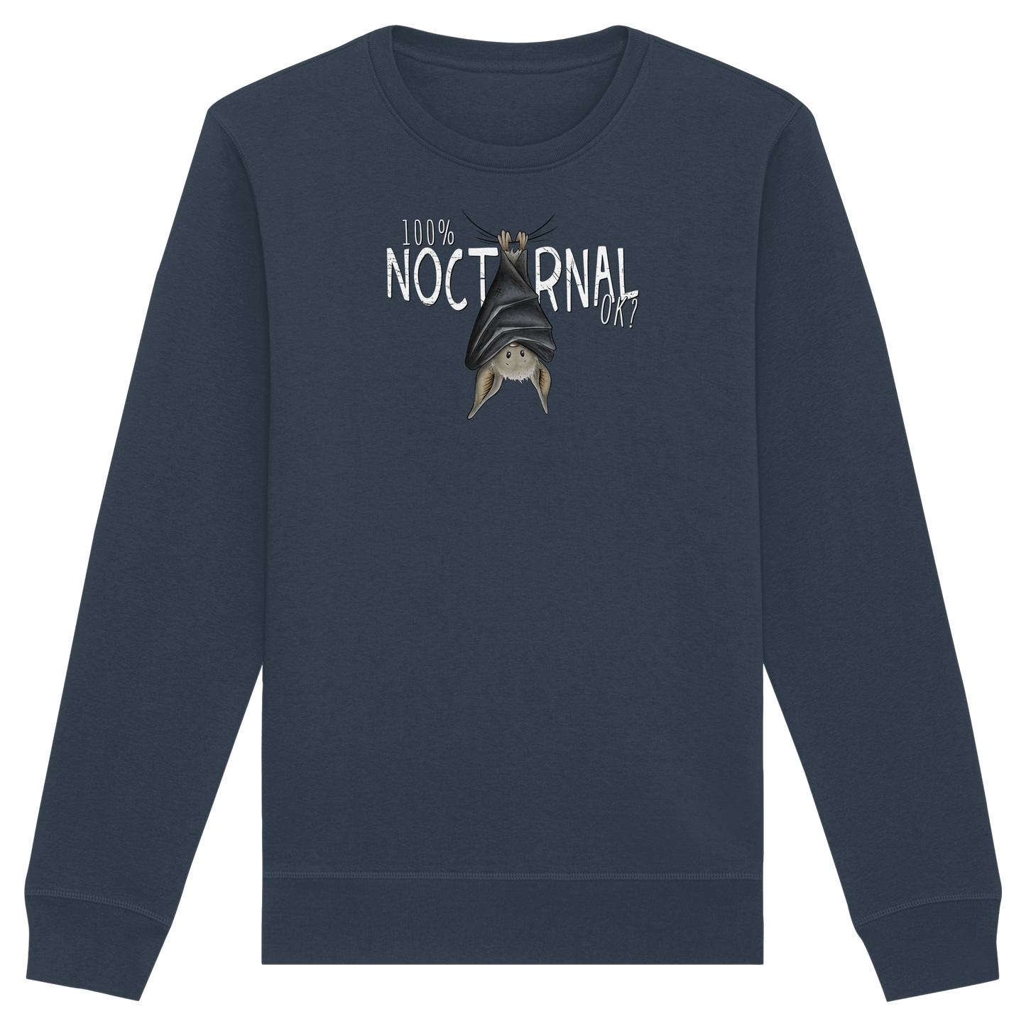 100% nachtaktive Fledermaus - Organic Basic Unisex Sweatshirt