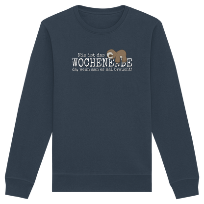 Kawaii Faultier Wochenende - Organic Basic Unisex Sweatshirt