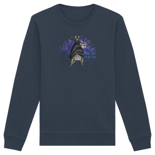 Fledermaus in blauer Nacht - Organic Basic Unisex Sweatshirt