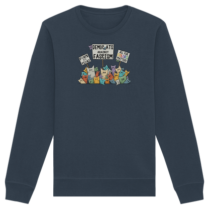 Demo-Katzen gegen Faschismus und für Vielfalt - Organic Basic Unisex Sweatshirt