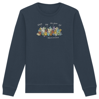 Nope, Nee, Nö Katzen - Organic Basic Unisex Sweatshirt