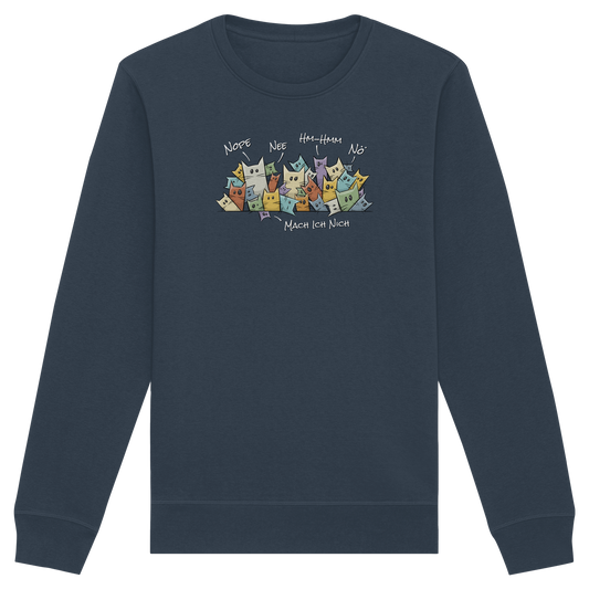Nope, Nee, Nö Katzen - Organic Basic Unisex Sweatshirt