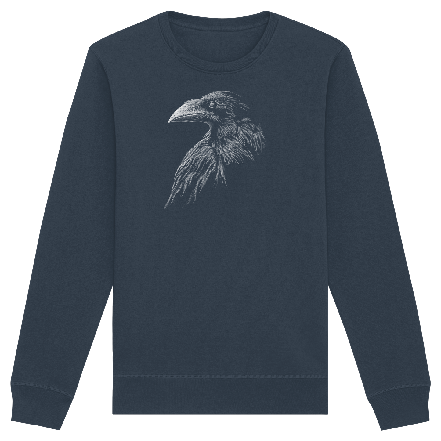 Kritzelkunst Rabe Krähe - Organic Basic Unisex Sweatshirt