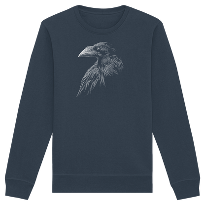 Kritzelkunst Rabe Krähe - Organic Basic Unisex Sweatshirt