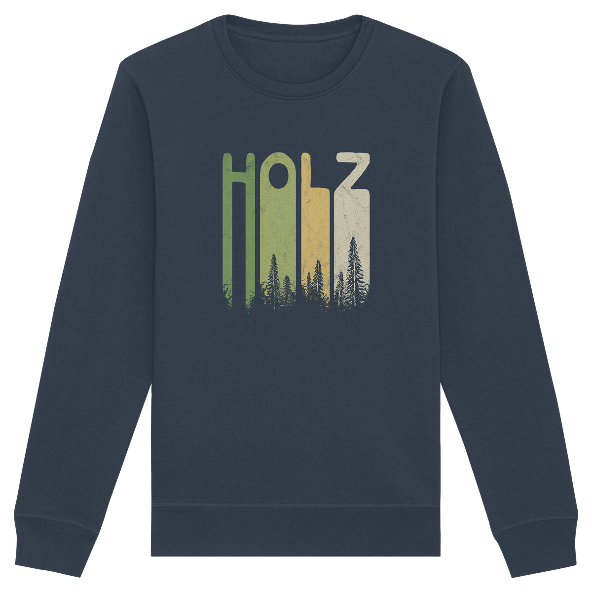 Holz Retro Wald Schriftzug - Organic Basic Unisex Sweatshirt