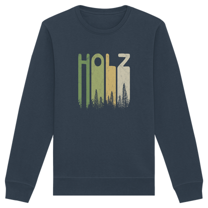 Holz Retro Wald Schriftzug - Organic Basic Unisex Sweatshirt