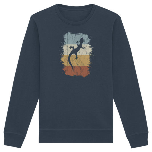 Retro Gecko Salamander Silhouette - Organic Basic Unisex Sweatshirt