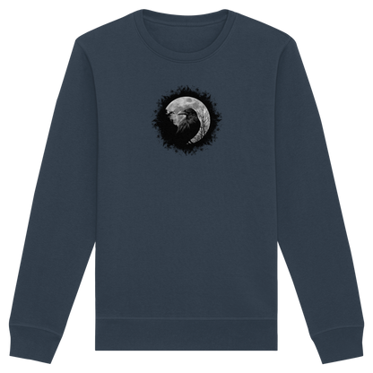 Schwarzer Rabe bei Vollmond  - Organic Basic Unisex Sweatshirt