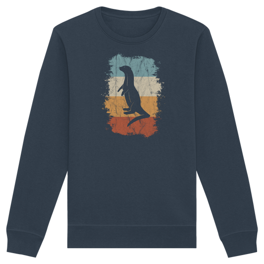 Retro Otter Fischotter Silhouette - Organic Basic Unisex Sweatshirt