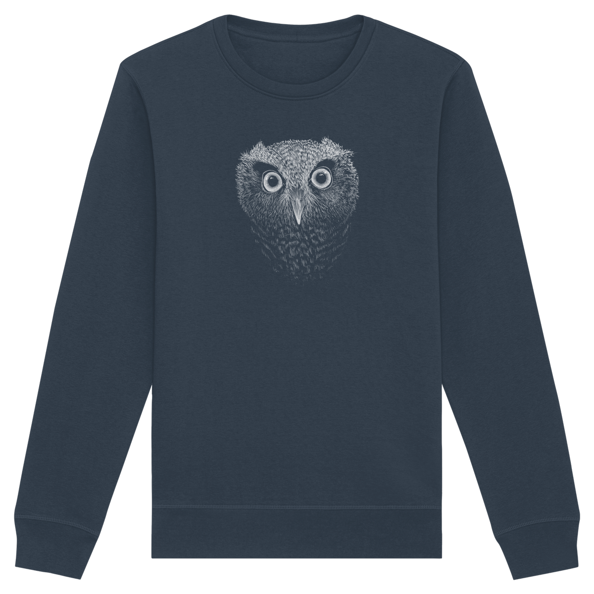Eule Kritzelkunst Illustration - Organic Basic Unisex Sweatshirt