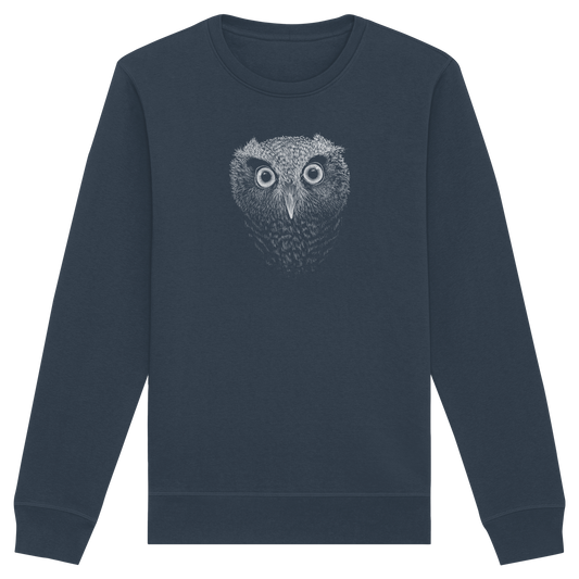 Eule Kritzelkunst Illustration - Organic Basic Unisex Sweatshirt