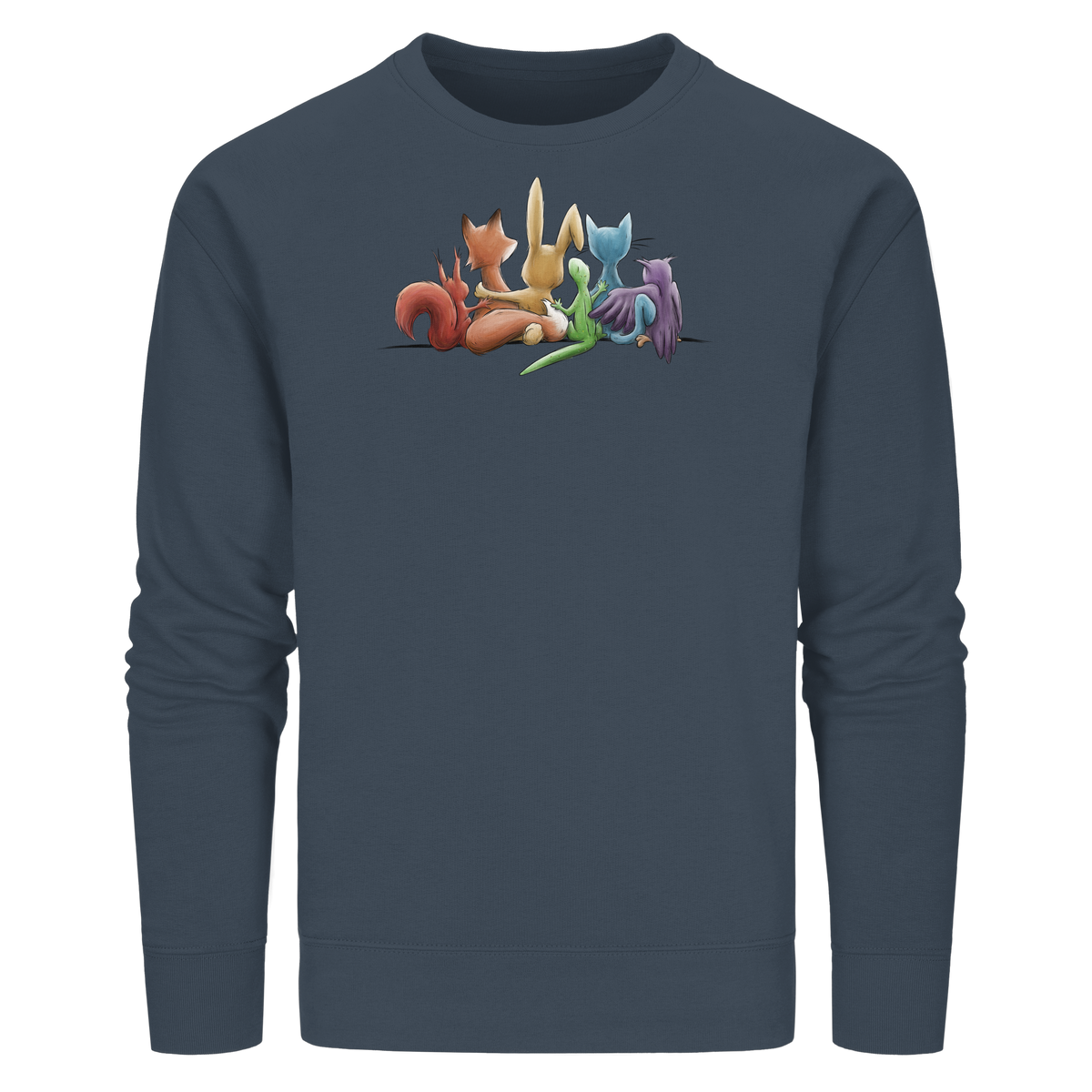 Regenbogen Tiere für Freundschaft, Toleranz und Vielfalt - Organic Basic Unisex Sweatshirt