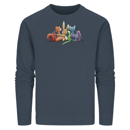 Regenbogen Tiere für Freundschaft, Toleranz und Vielfalt - Organic Basic Unisex Sweatshirt