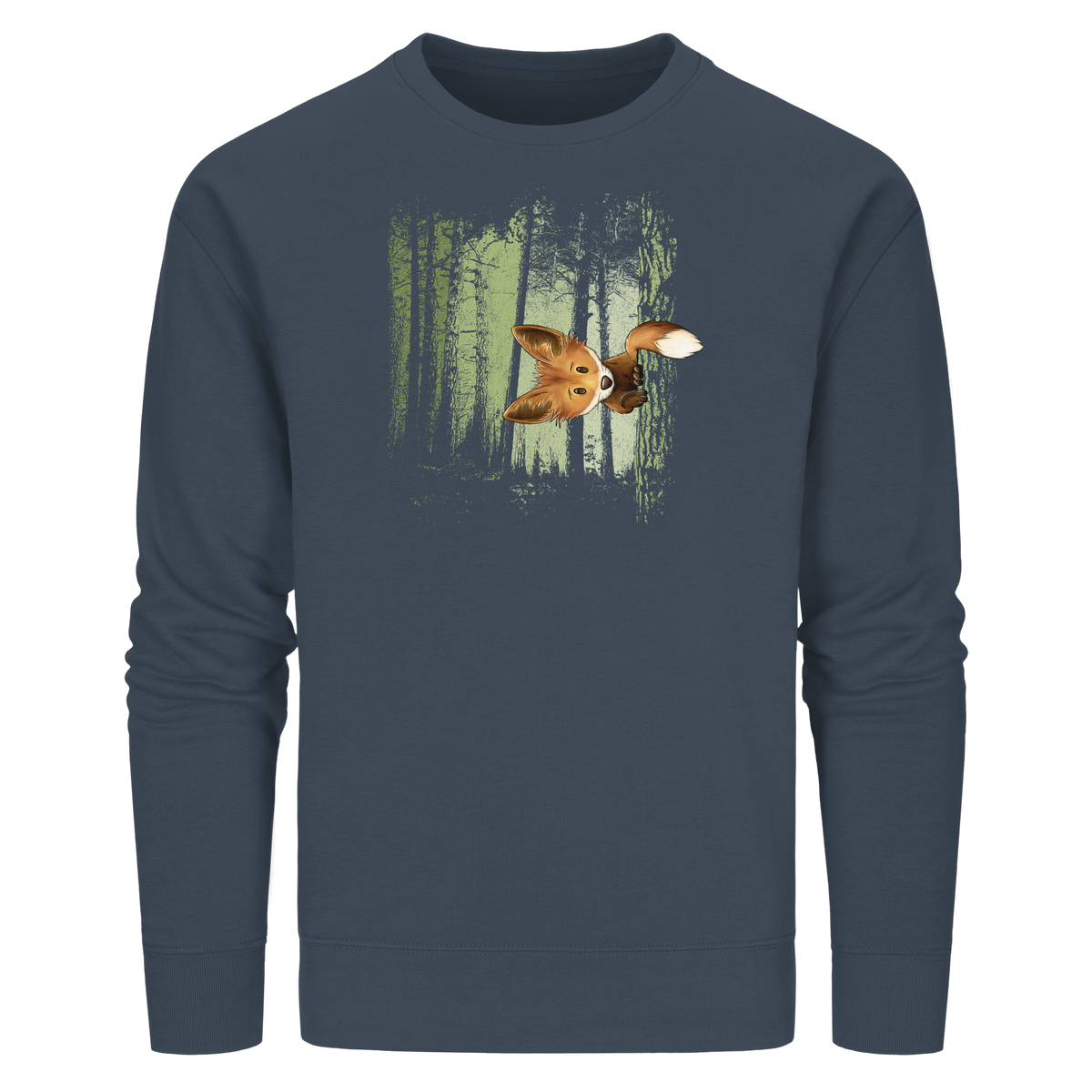 Fuchs im Zwielicht-Wald - Organic Basic Unisex Sweatshirt