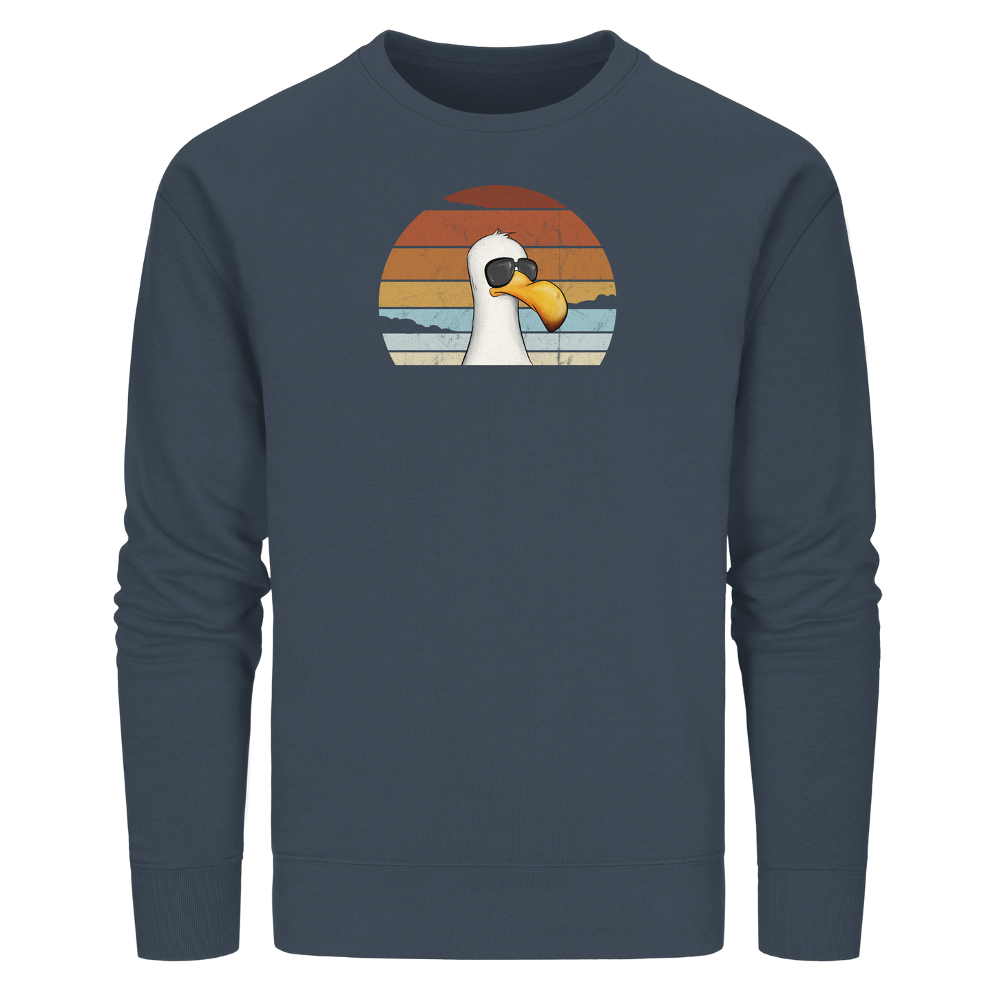 Cool lässige Retro Möwe - Organic Basic Unisex Sweatshirt