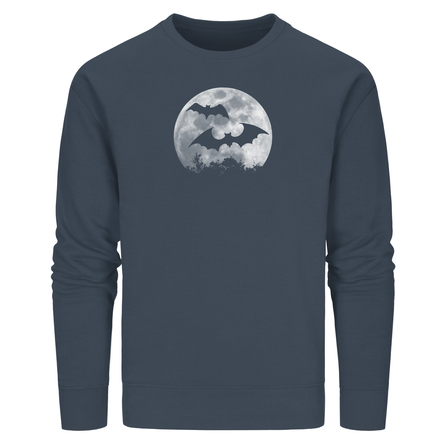 Fledermaus Silhouetten bei Vollmond - Organic Basic Unisex Sweatshirt