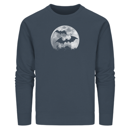 Fledermaus Silhouetten bei Vollmond - Organic Basic Unisex Sweatshirt