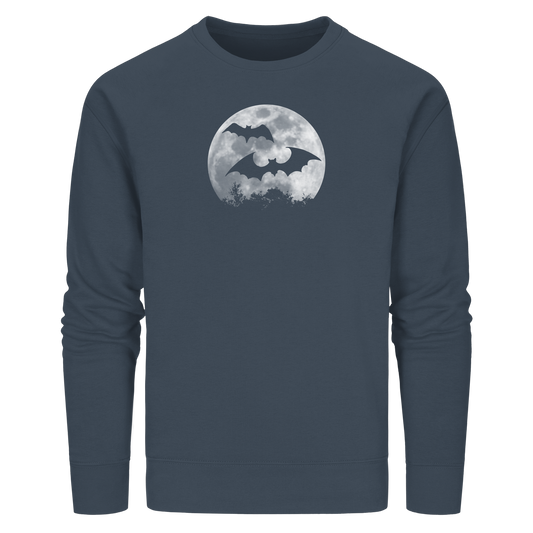 Fledermaus Silhouetten bei Vollmond - Organic Basic Unisex Sweatshirt