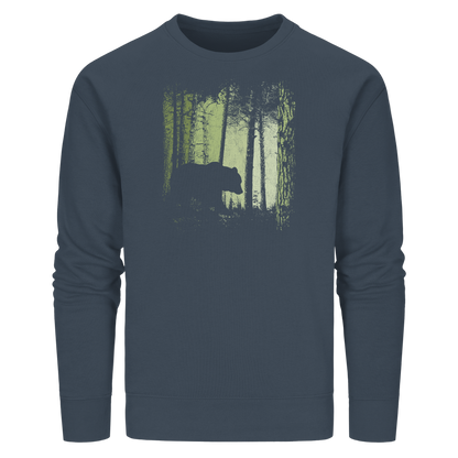 Braunbär im Zwielicht Wald - Organic Basic Unisex Sweatshirt