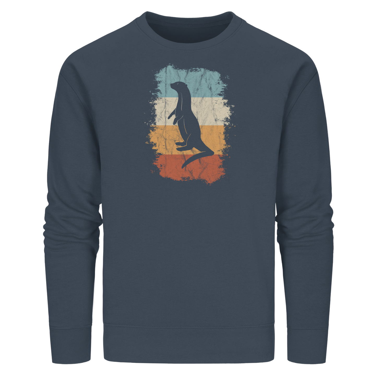 Retro Otter Fischotter Silhouette - Organic Basic Unisex Sweatshirt
