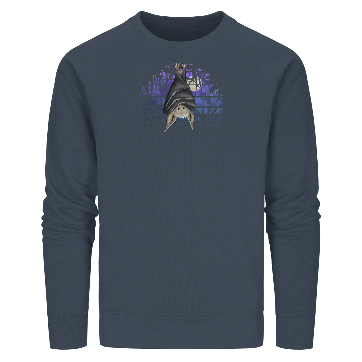 Fledermaus in blauer Nacht - Organic Basic Unisex Sweatshirt