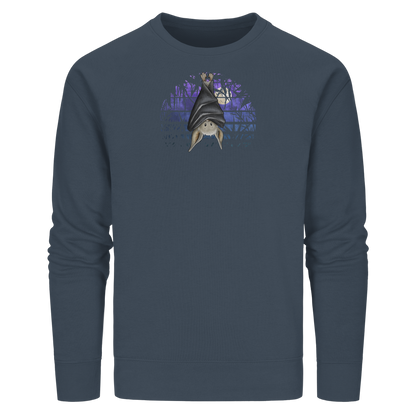 Fledermaus in blauer Nacht - Organic Basic Unisex Sweatshirt