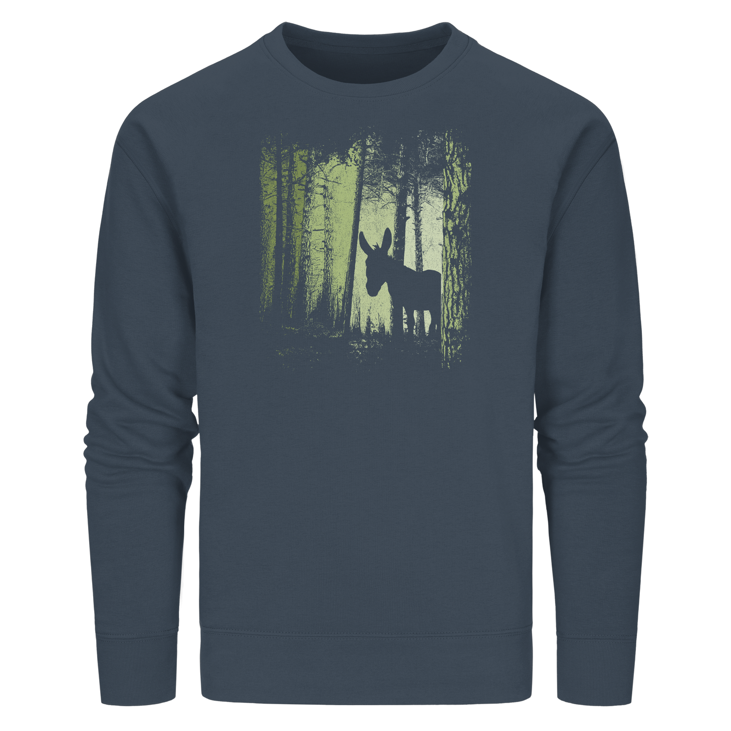 Esel im Zwielicht-Wald - Organic Basic Unisex Sweatshirt