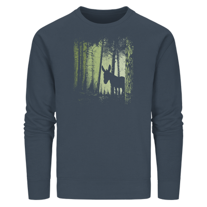 Esel im Zwielicht-Wald - Organic Basic Unisex Sweatshirt