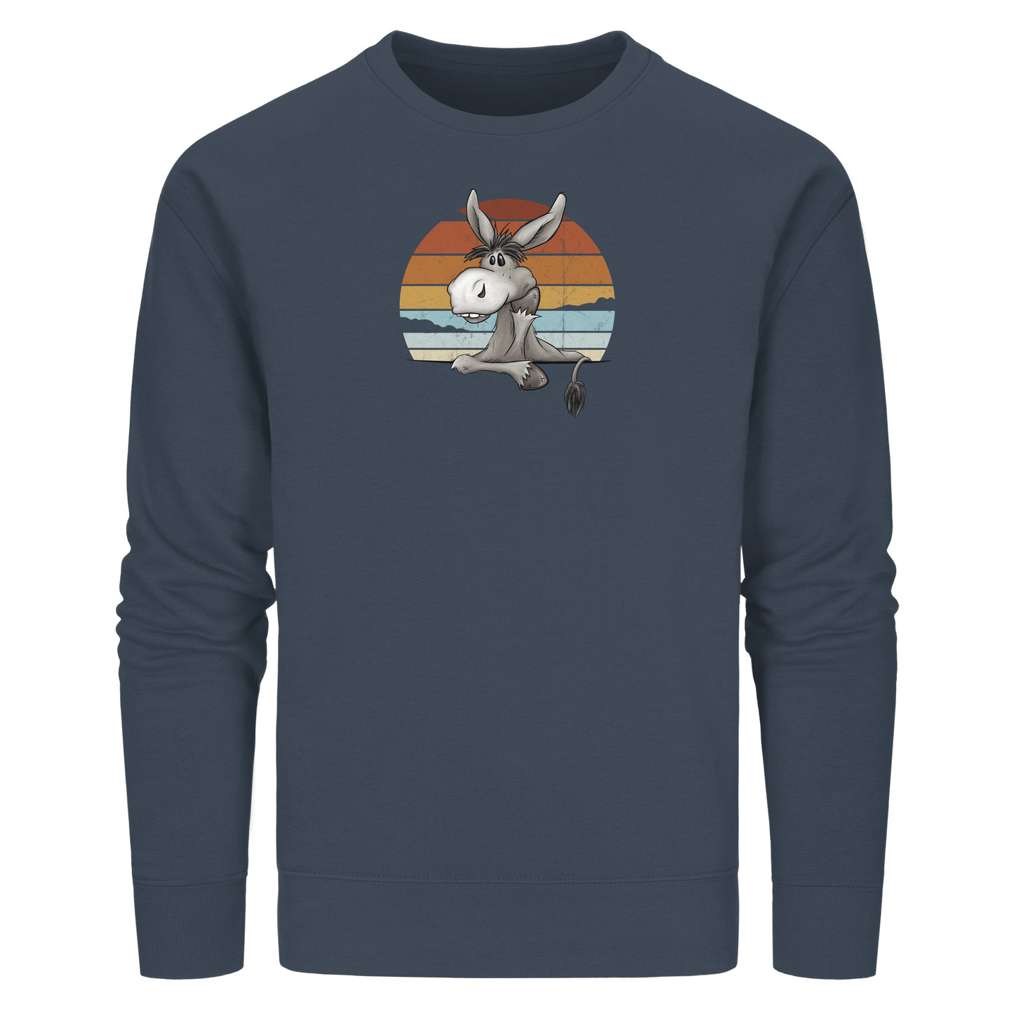 Lässiges Maultier Retro Esel - Organic Basic Unisex Sweatshirt