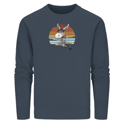 Lässiges Maultier Retro Esel - Organic Basic Unisex Sweatshirt