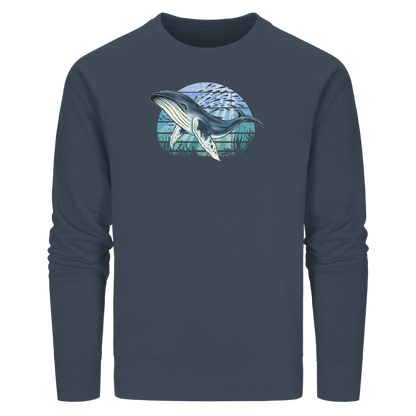 Retro Unterwasser Buckelwal - Organic Basic Unisex Sweatshirt