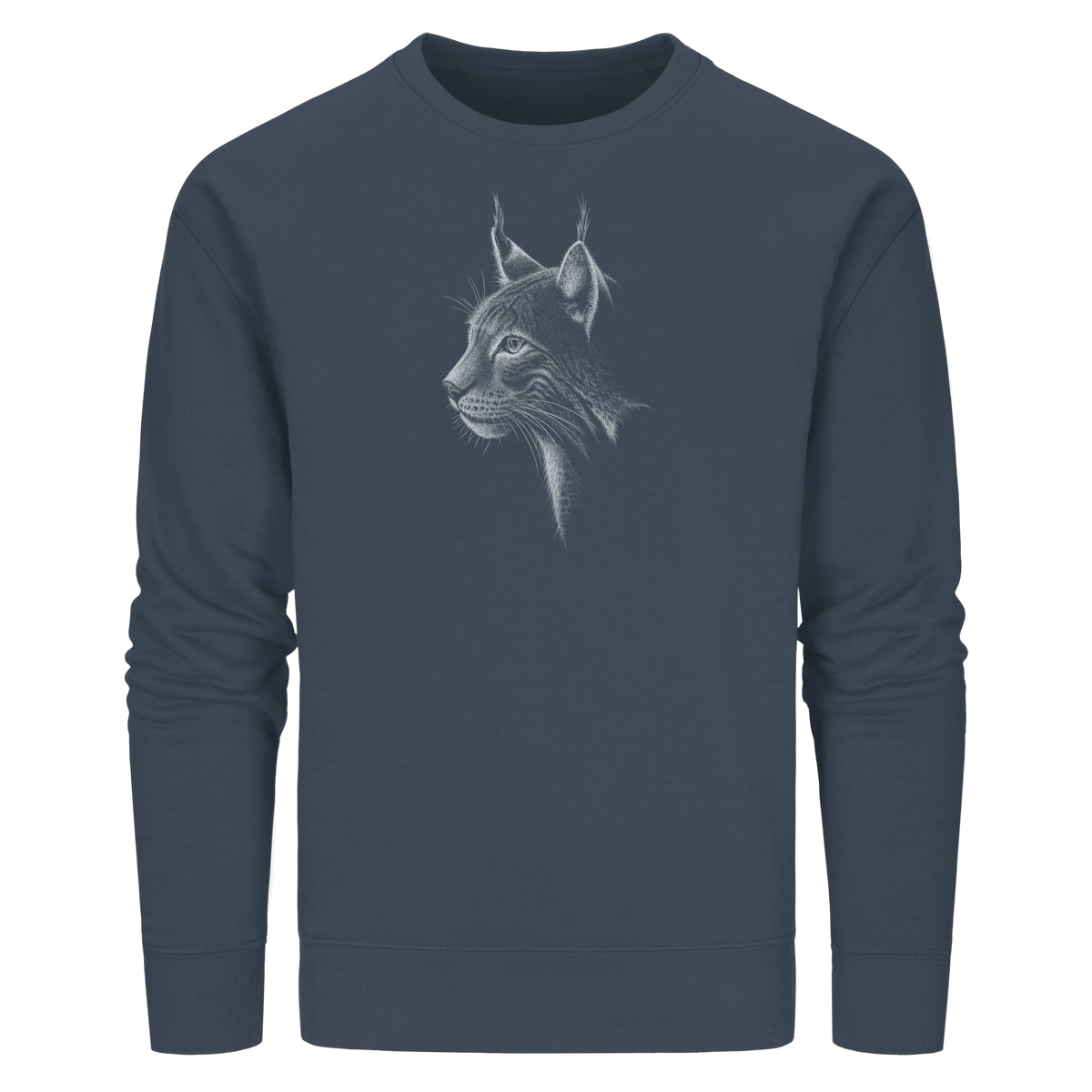 Luchs Kritzelkunst Wildkatze Illustration - Organic Basic Unisex Sweatshirt