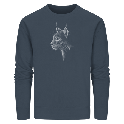 Luchs Kritzelkunst Wildkatze Illustration - Organic Basic Unisex Sweatshirt