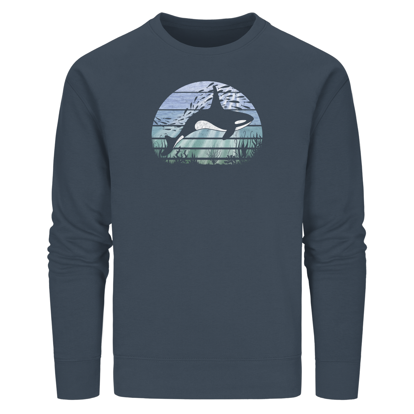 Retro Tiefsee Schwertwal Orca - Organic Basic Unisex Sweatshirt