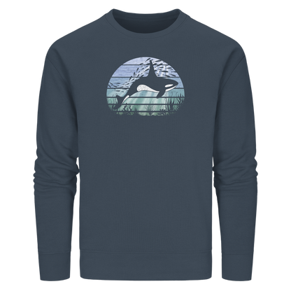 Retro Tiefsee Schwertwal Orca - Organic Basic Unisex Sweatshirt