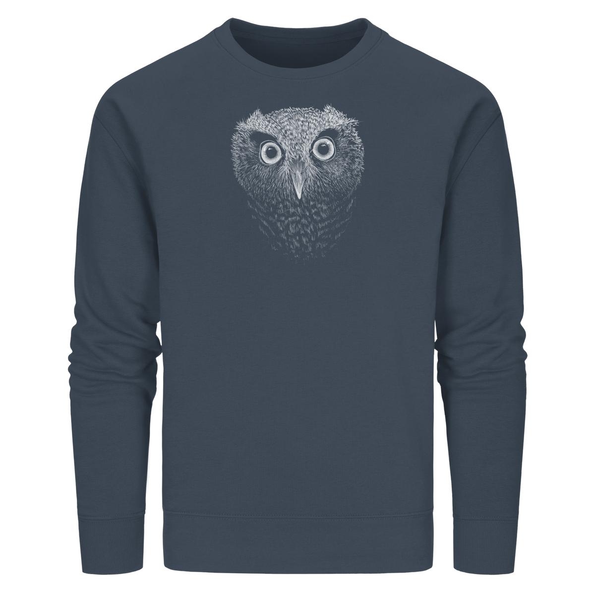 Eule Kritzelkunst Illustration - Organic Basic Unisex Sweatshirt