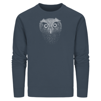 Eule Kritzelkunst Illustration - Organic Basic Unisex Sweatshirt
