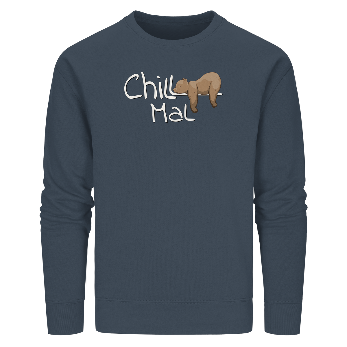 Chill Mal schläfriger Braunbär - Organic Basic Unisex Sweatshirt