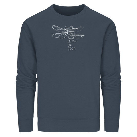 Breite die Flügel aus und flieg los | Libelle - Organic Basic Unisex Sweatshirt