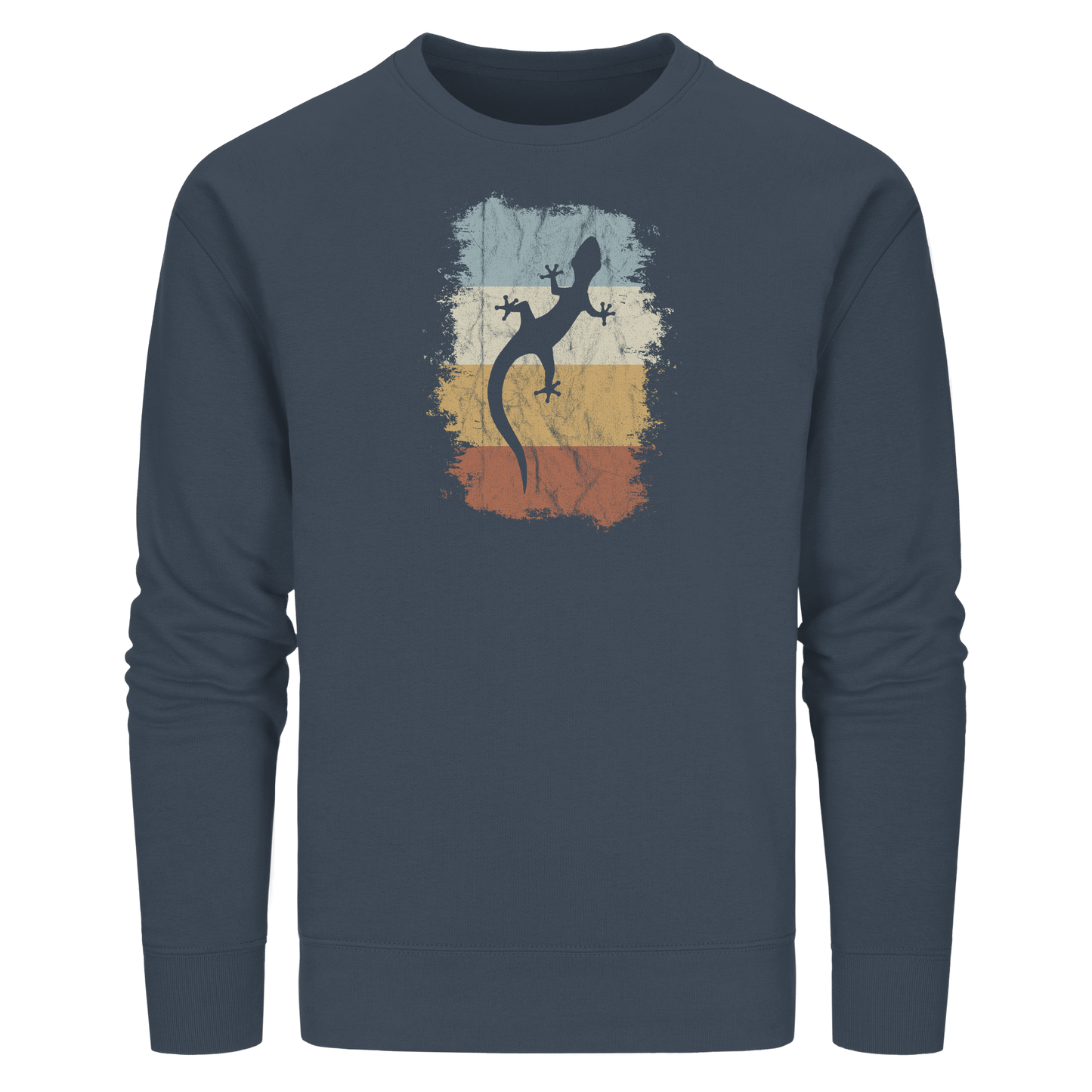 Retro Gecko Salamander Silhouette - Organic Basic Unisex Sweatshirt